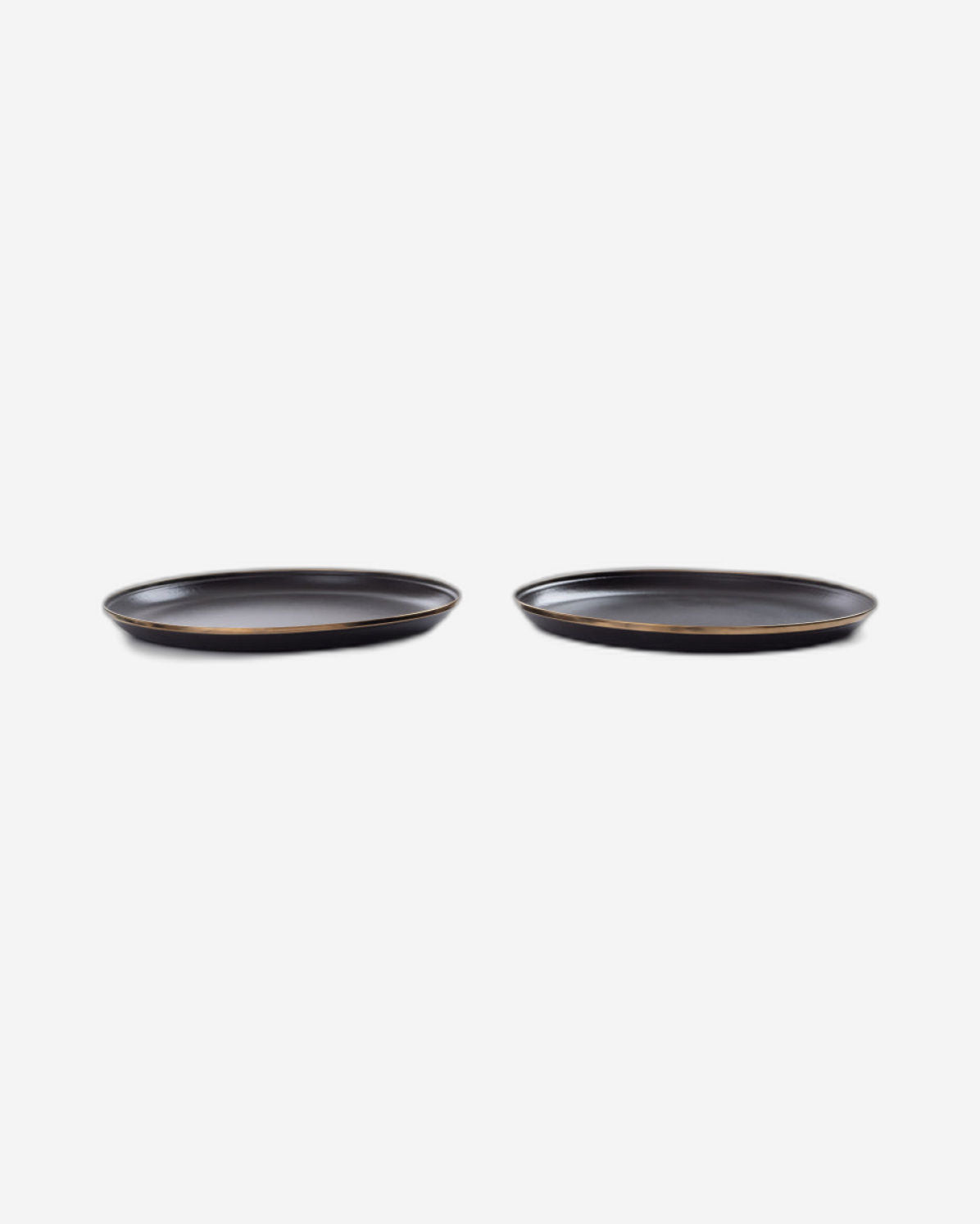 BareBones - Enamel Plate Charcoal - set of 2