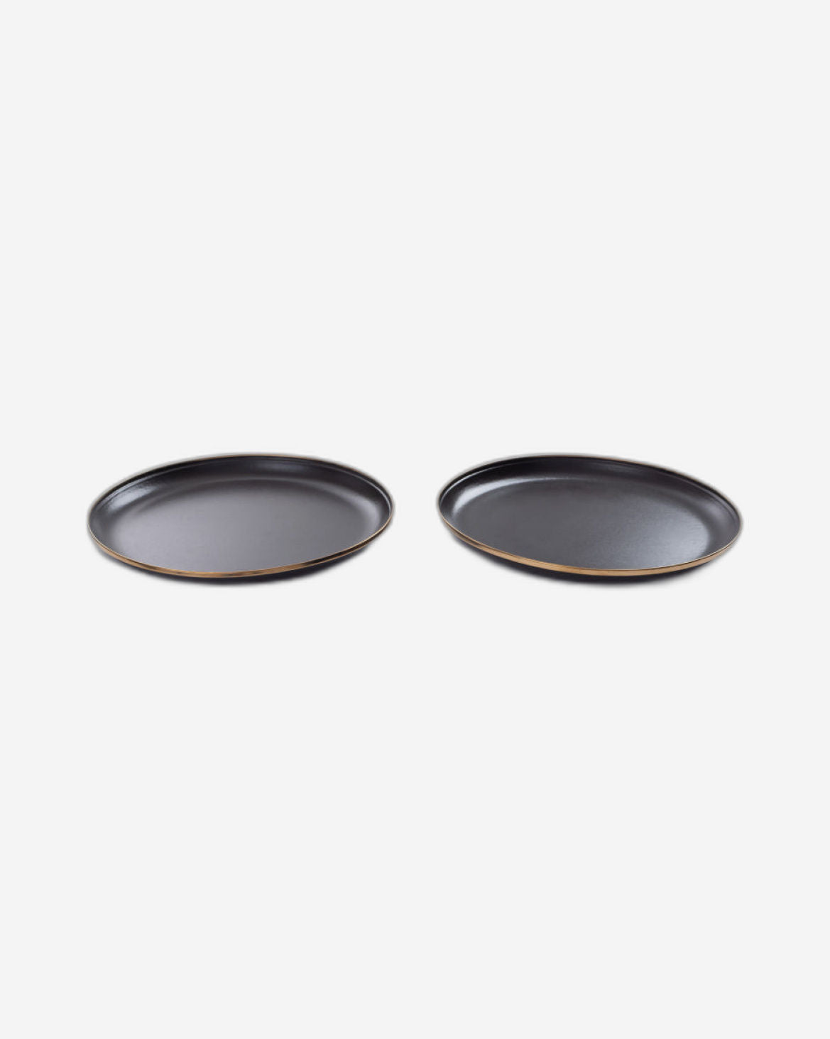 BareBones - Enamel Plate Charcoal - set of 2