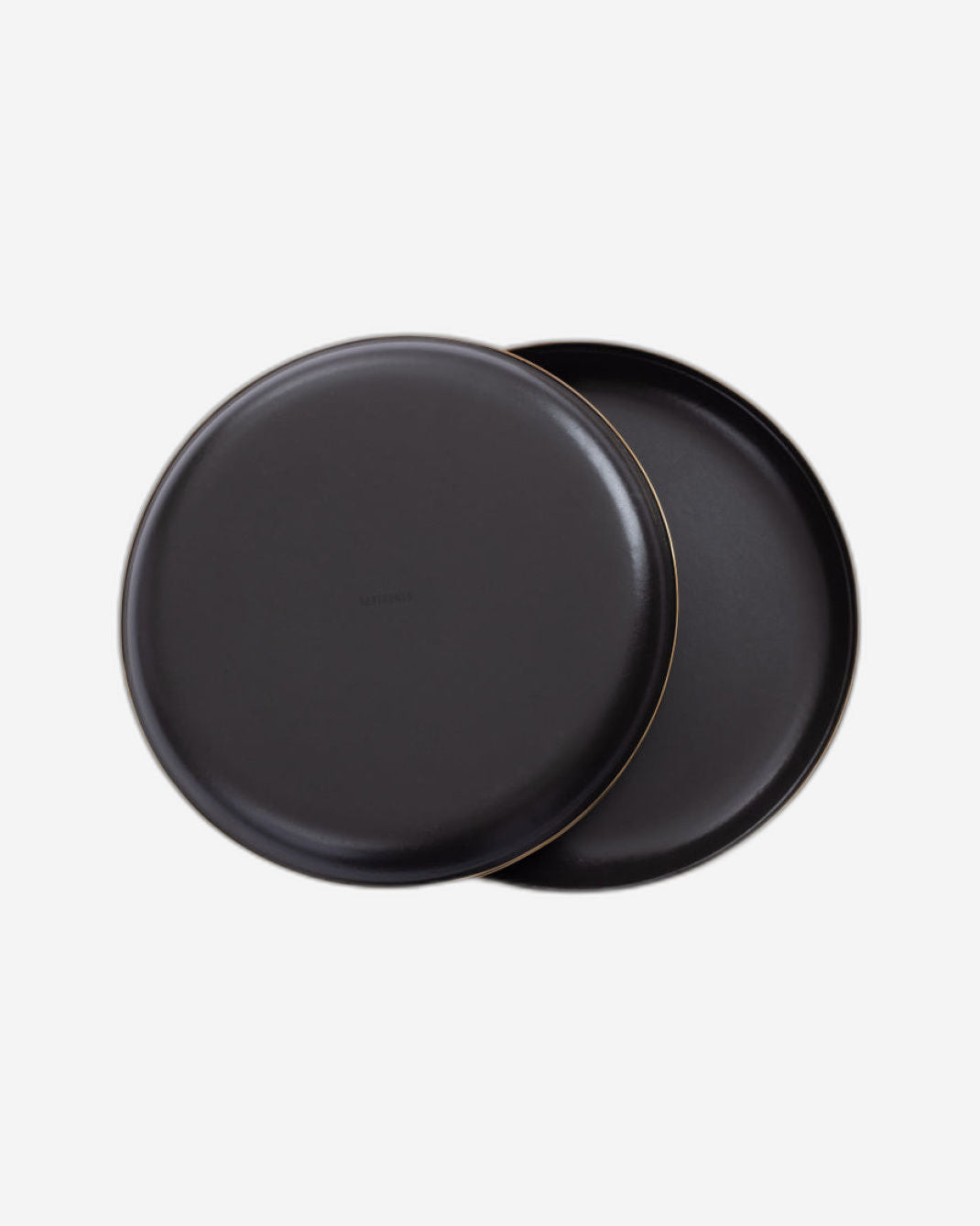 BareBones - Enamel Plate Charcoal - set of 2