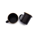 BareBones - Enamel Espresso Cup Charcoal - set of 2