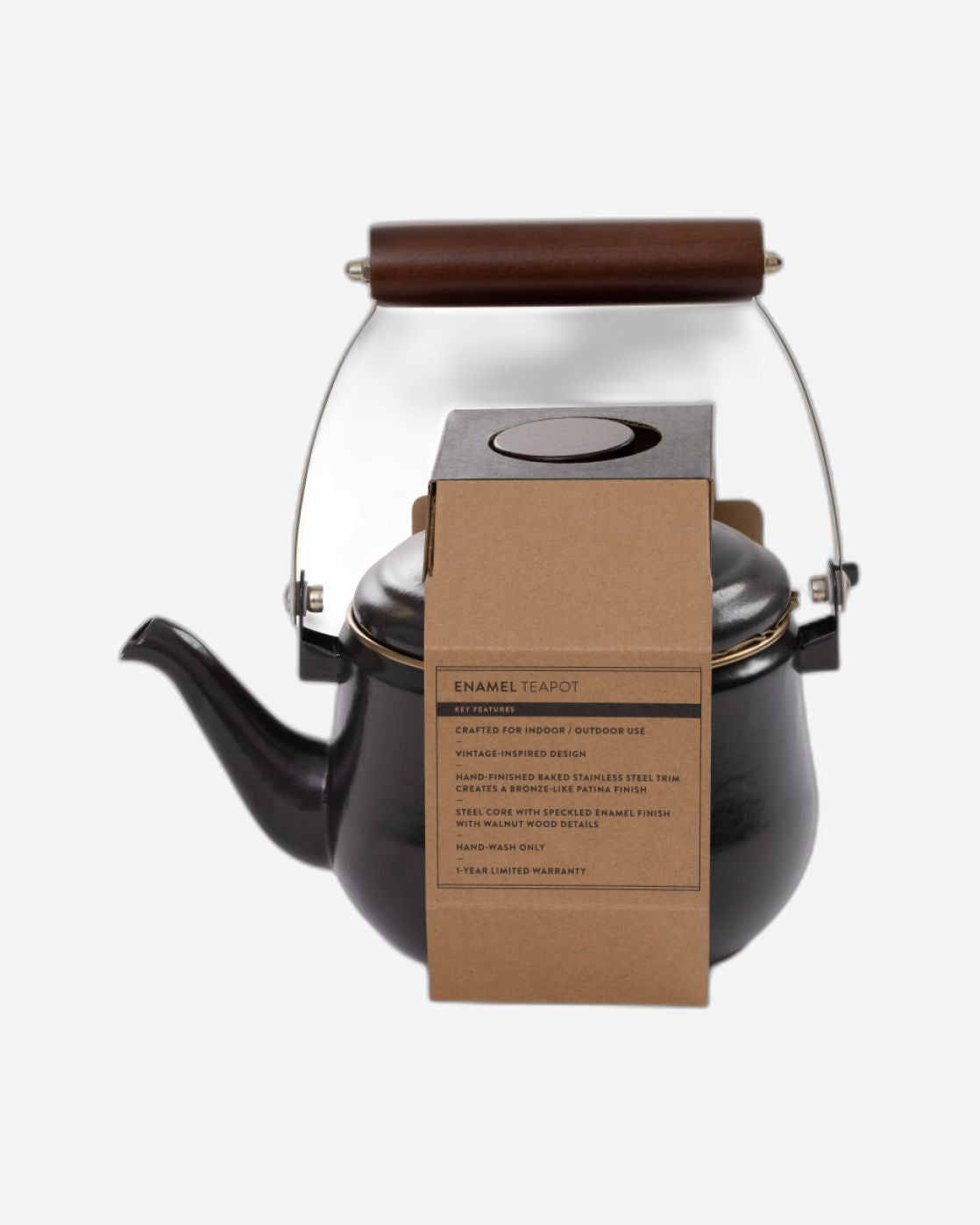 BareBones - Enamel Teapot Charcoal