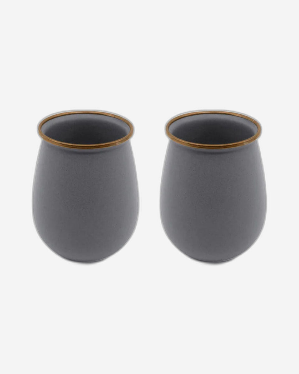 BareBones - Enamel Tumbler Gray - set of 2