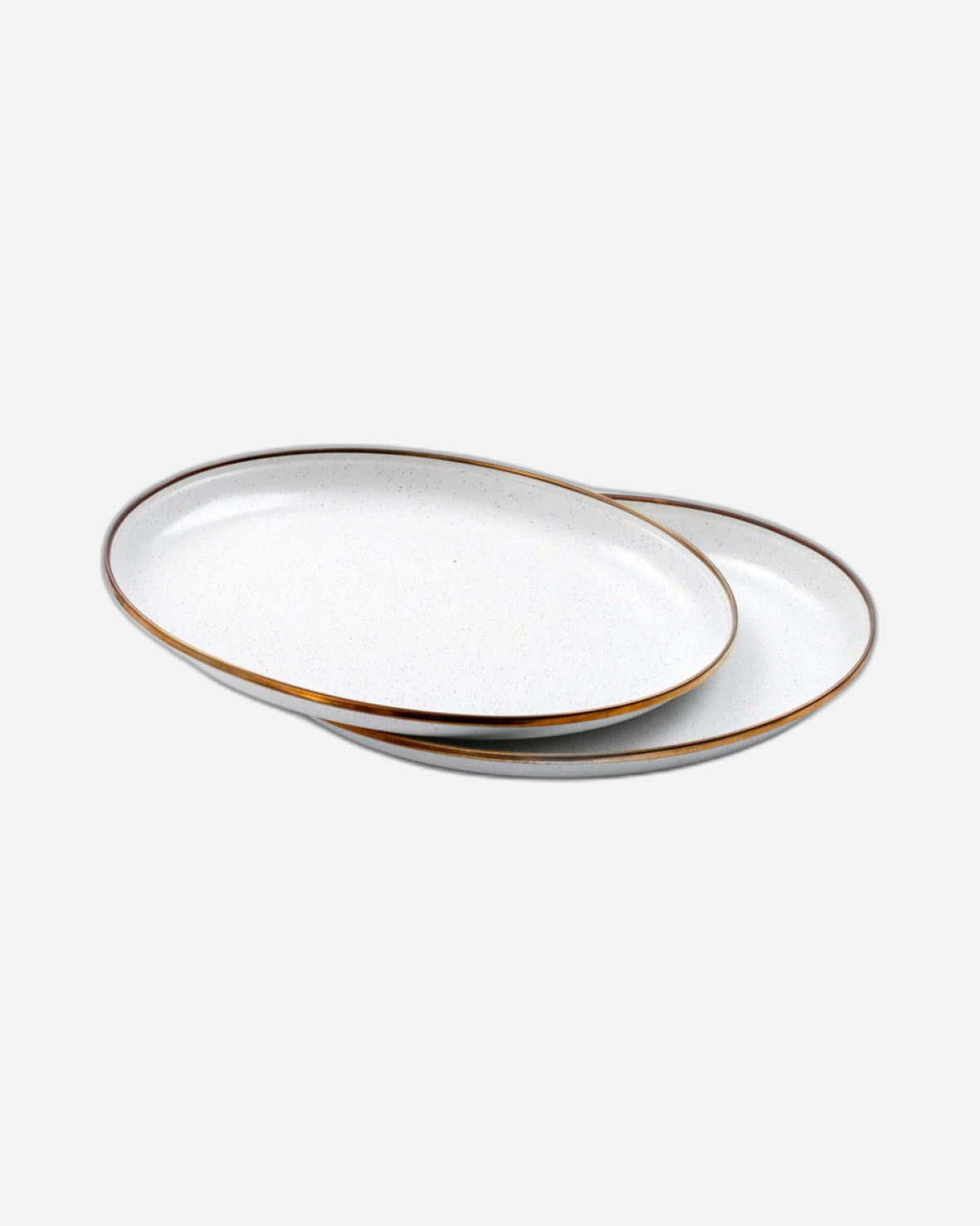 BareBones - Enamel Plate Eggshell - set of 2