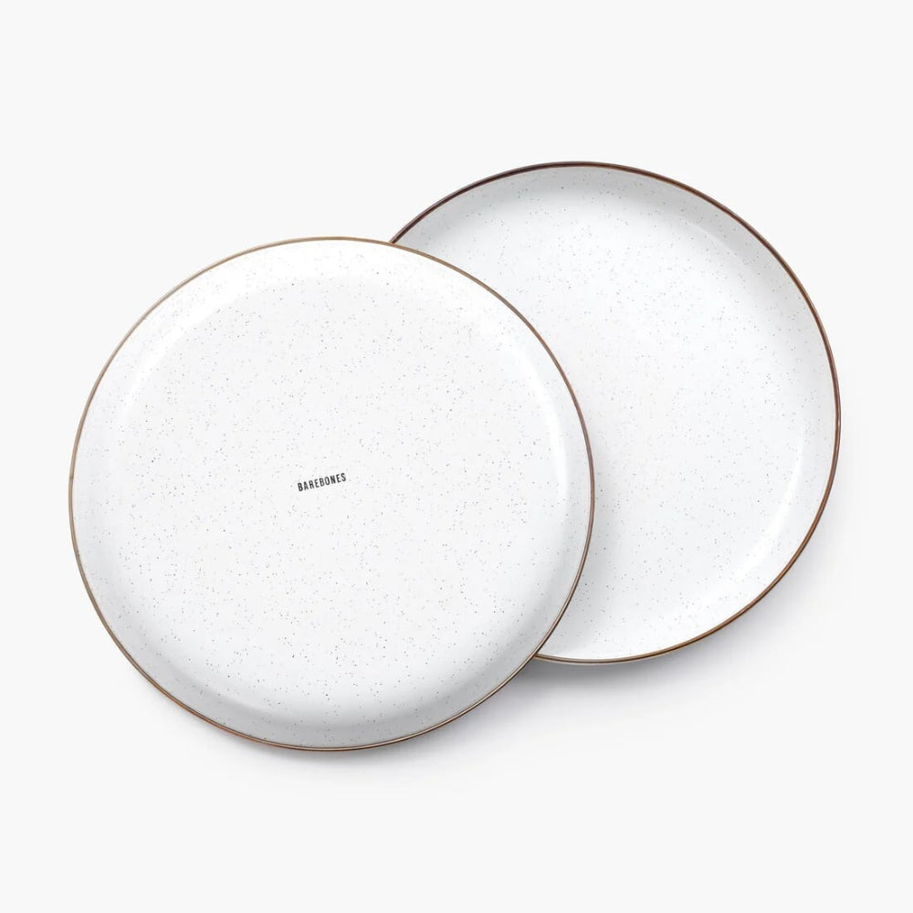 BareBones - Enamel Plate Eggshell - set of 2