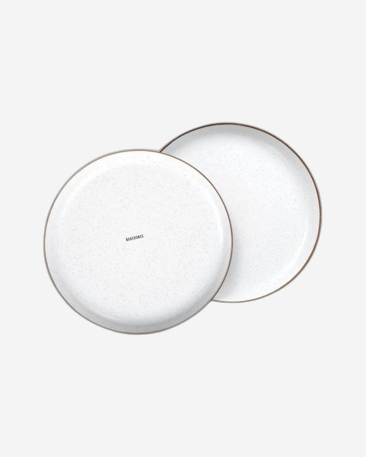 BareBones - Enamel Plate Eggshell - set of 2