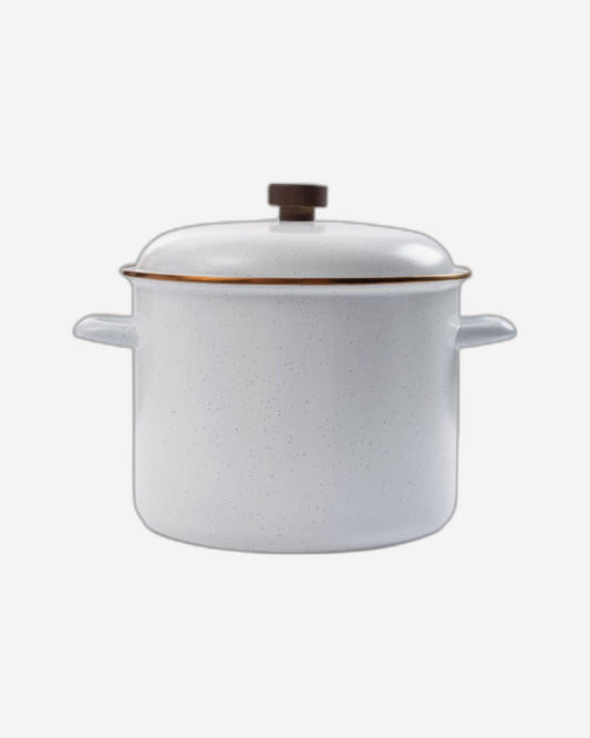 BareBones - Enamel Stock Pot Eggshell