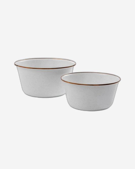 BareBones - Enamel Mixing Bowl Set of 2 Eggshell