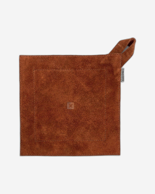 Barebones - Suede Leather Hot Pad - Terracotta