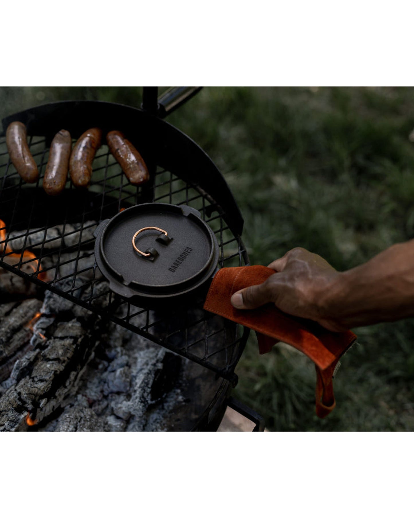 Barebones - Suede Leather Hot Pad - Terracotta