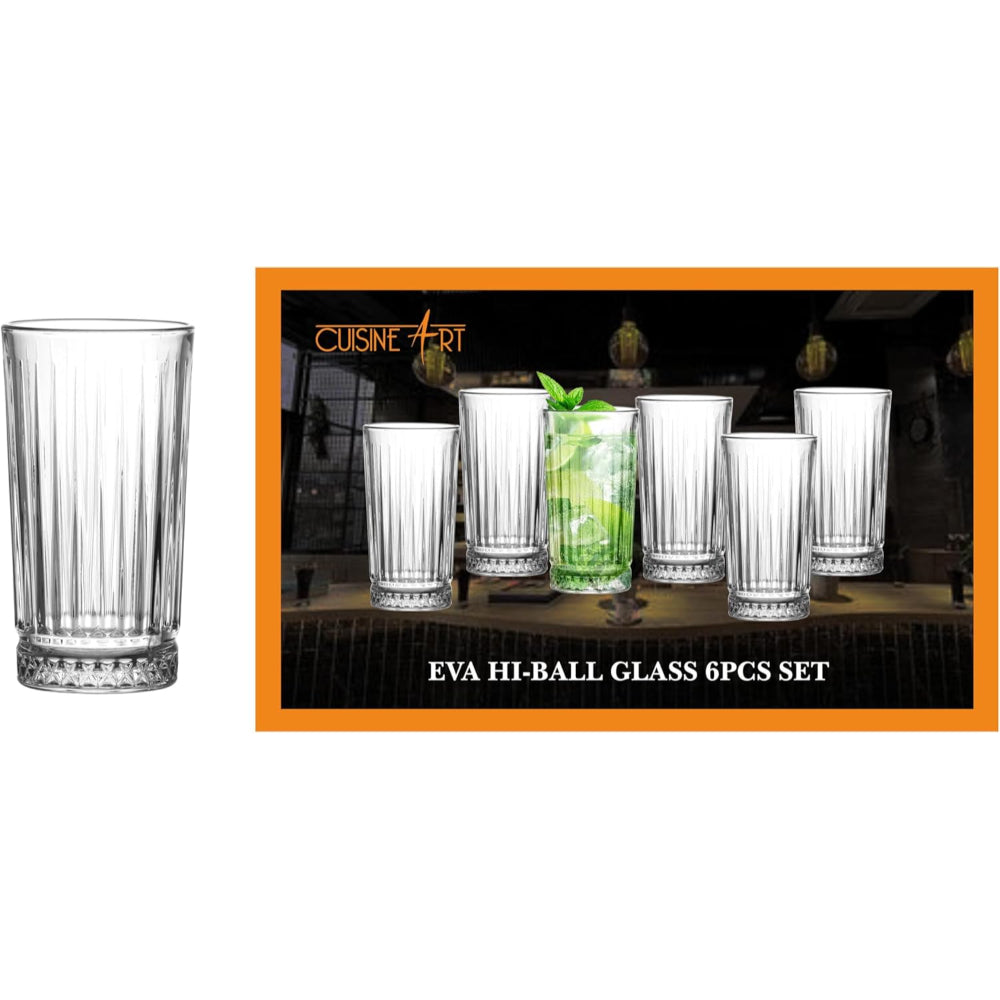 Cuisine Art Eva Hi-Ball Glass Set - 6 Pcs, 255ml (8.5oz)