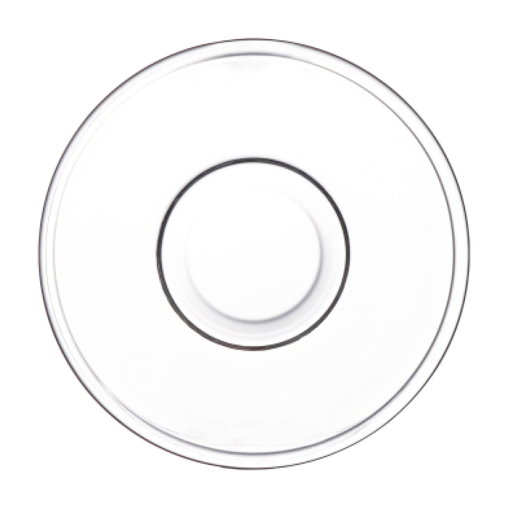 Doyalex Glass Coffee Cup & Saucer Set - 80ml, 12-Pieces, Transparent