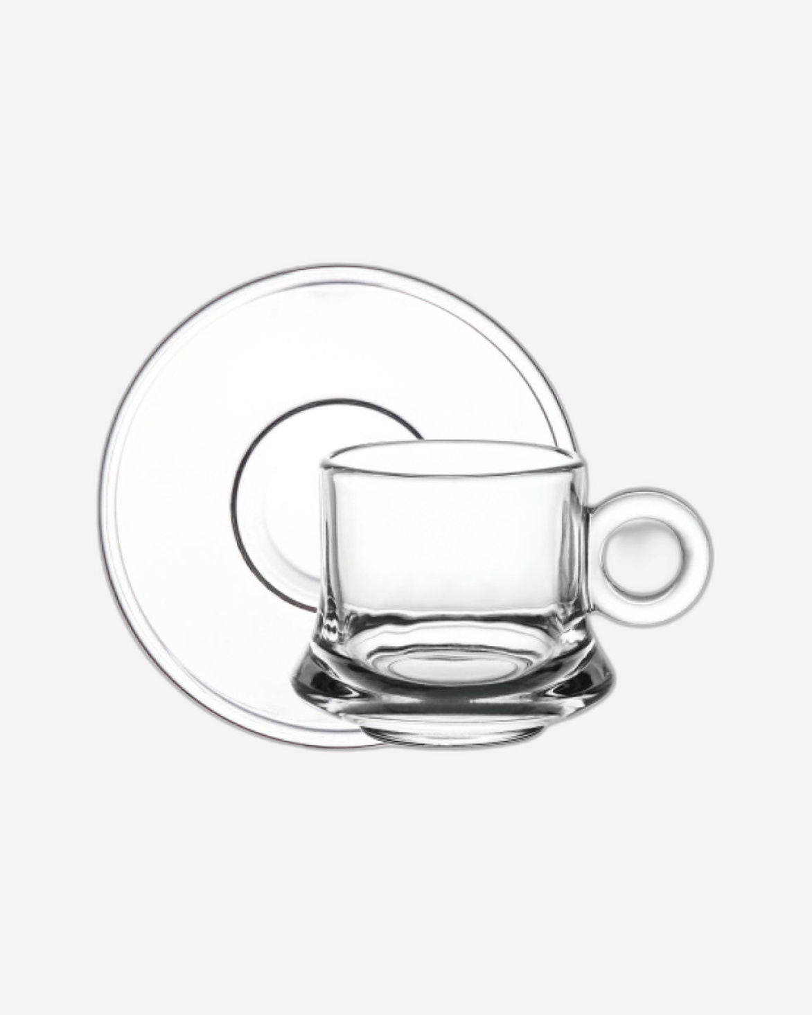 Doyalex Glass Tea Cup & Saucer Set - 190ml, 12-Pieces, Transparent