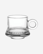 Doyalex Glass Tea Cup & Saucer Set - 190ml, 12-Pieces, Transparent (CS-058A)