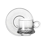 Doyalex Glass Tea Cup & Saucer Set - 190ml, 12-Pieces, Transparent (CS-058B)
