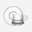 Doyalex Glass Tea Cup & Saucer Set - 190ml, 12-Pieces, Transparent (CS-058C)