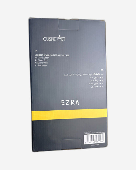 Cuisine Art Cutlery Set 16Pc Ezra Gold