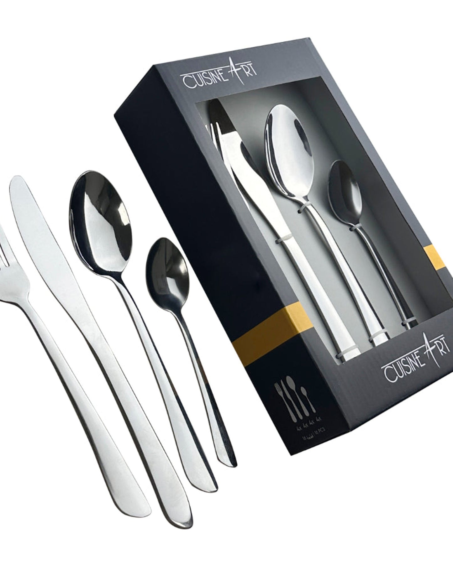 Cuisine Art Cutlery Set 16Pc Sasa Silver