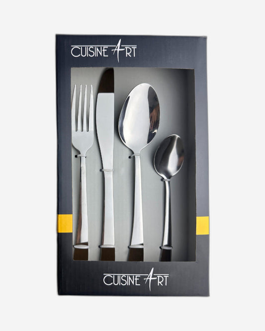 Cuisine Art Sasa 16 Piece Stainless Steel Cutlery Set, Silver