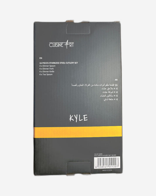 Cuisine Art Cutlery Set 16Pc Kyle Silver