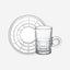 Doyalex Glass Istikan Tea Cup & Saucer Set - 120ml, 12 Pieces, Transparent  (CS-158B)