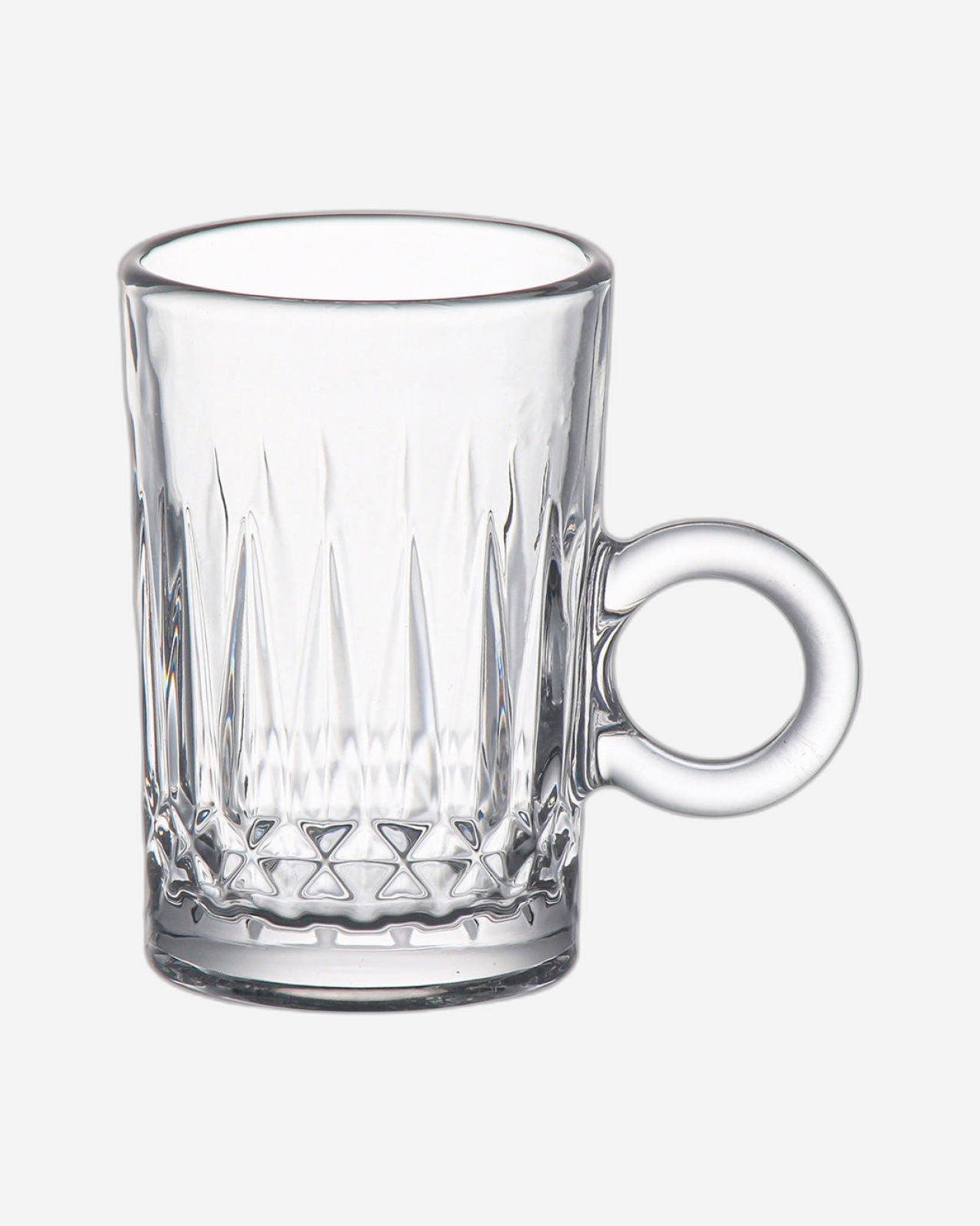 Doyalex Glass Istikan Tea Cup & Saucer Set - 120ml, 12 Pieces, Transparent  (CS-158D)