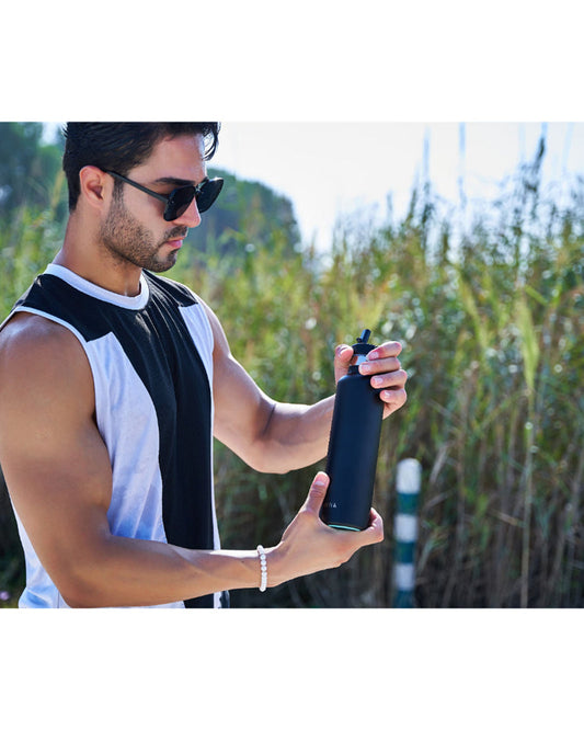 Moya "Black Sea"  700ml Insulated Sustainable Water Bottle Black