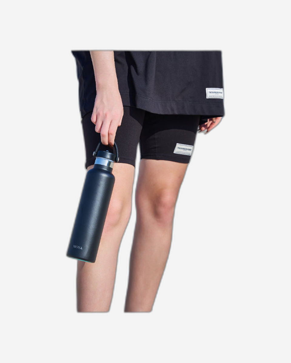 Moya "Black Sea"  700ml Insulated Sustainable Water Bottle Black