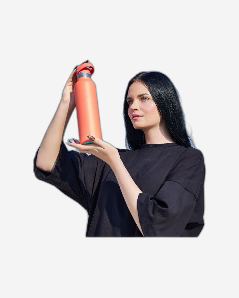 Moya "Black Sea"  700ml Insulated Sustainable Water Bottle Black
