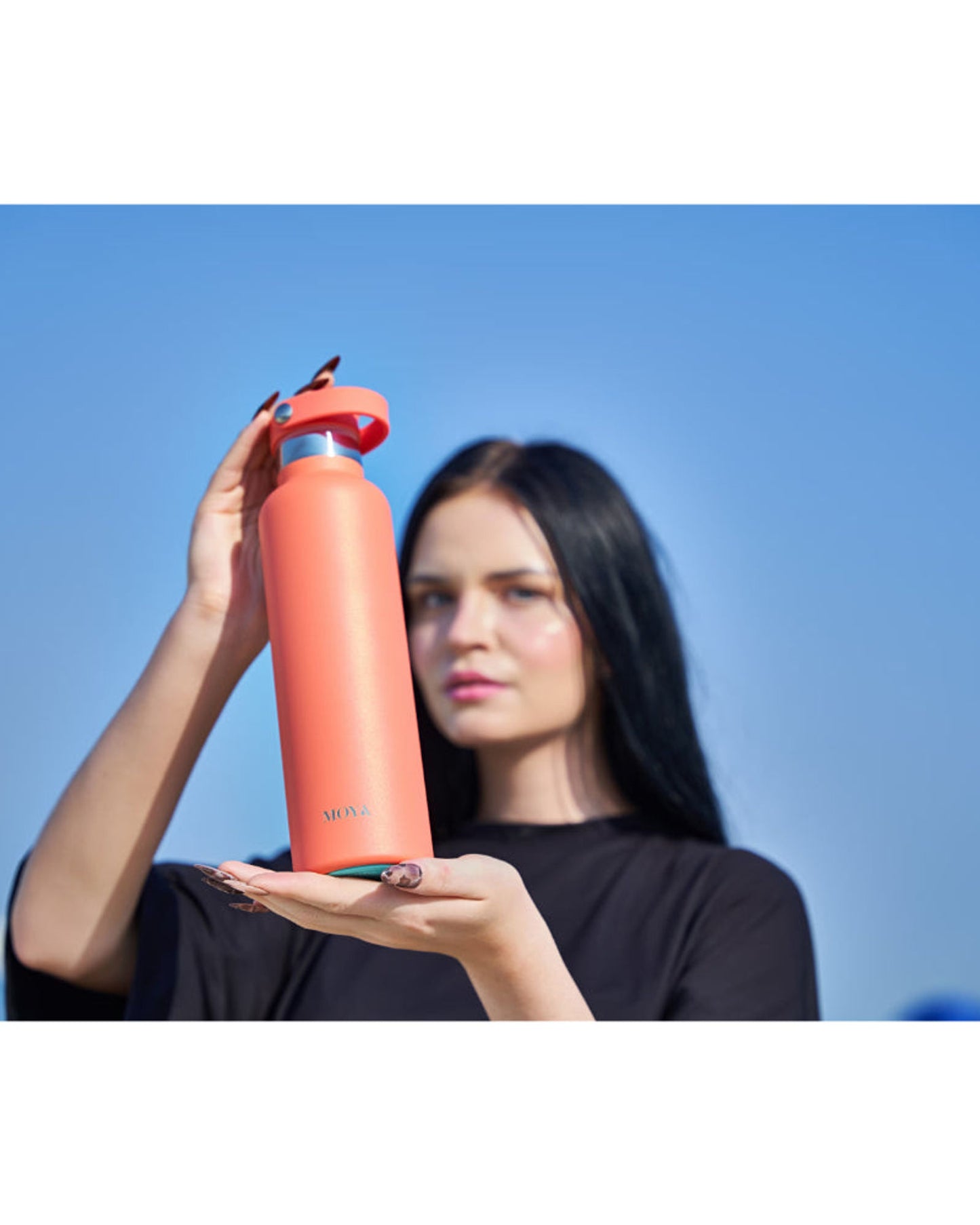 Moya "Black Sea"  700ml Insulated Sustainable Water Bottle Black