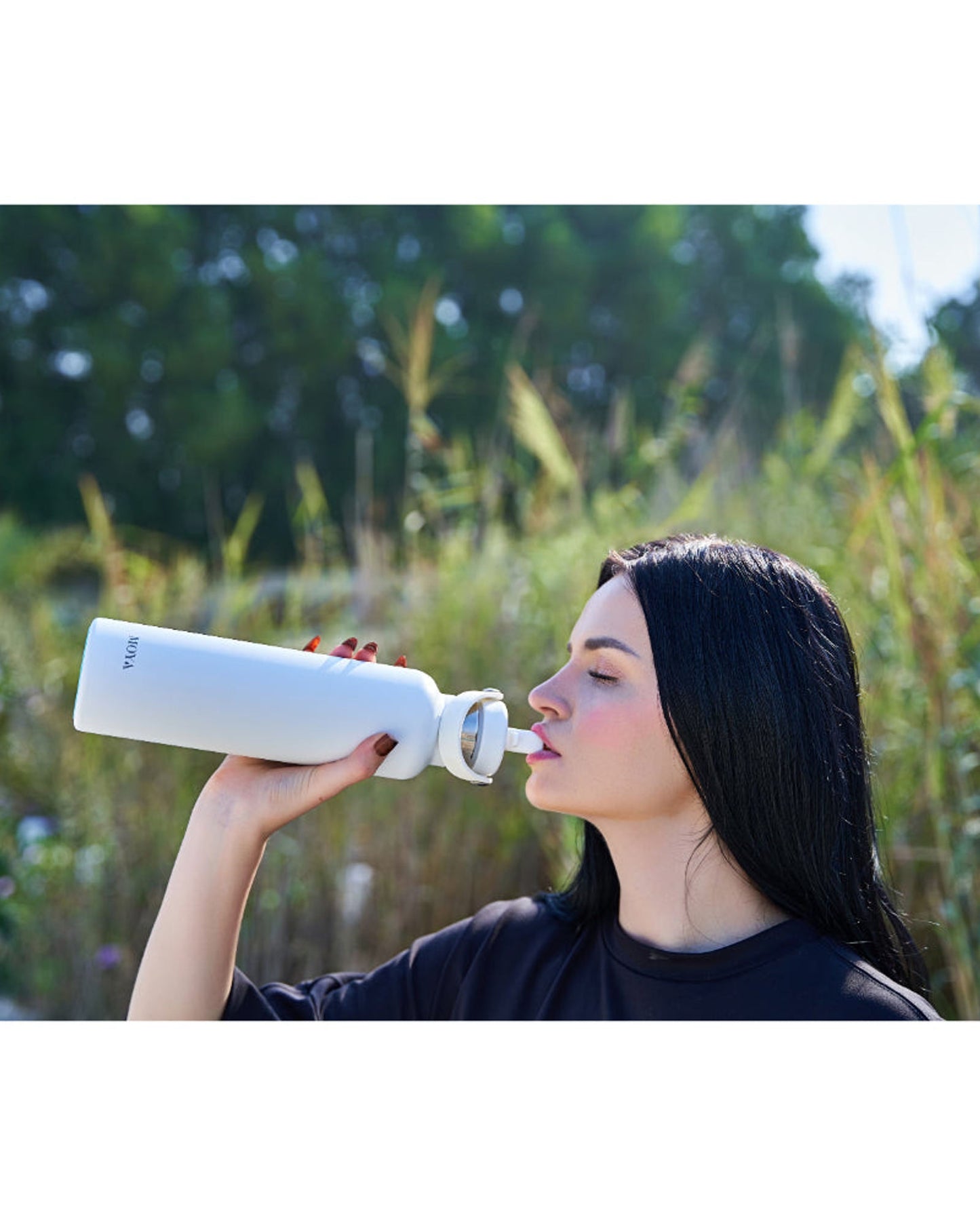 Moya "Black Sea"  700ml Insulated Sustainable Water Bottle Black