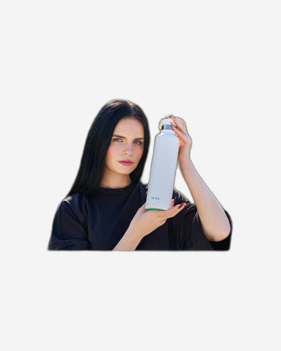 Moya "Black Sea"  700ml Insulated Sustainable Water Bottle Black