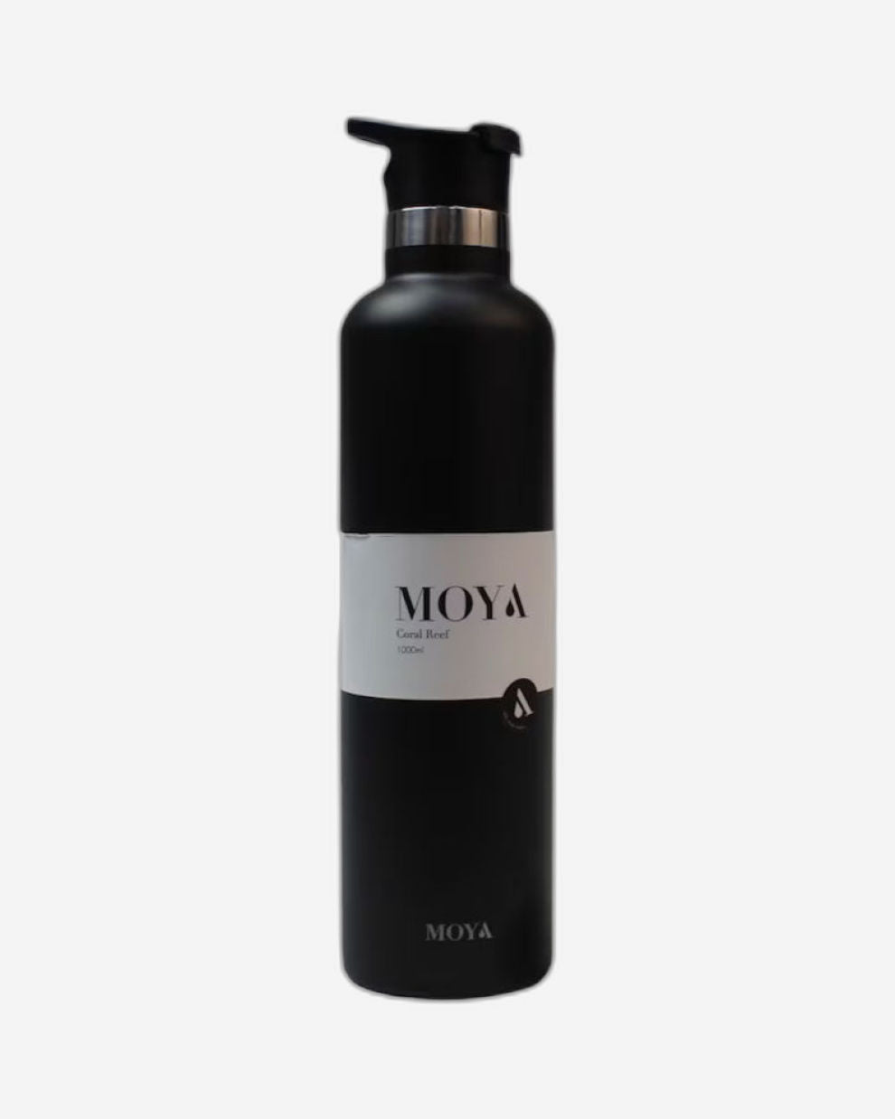 Moya "Coral Reef" 1L Insulated Sustainable Water Bottle Black