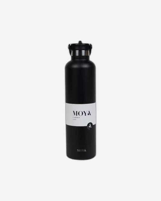 Moya "Coral Reef" 1L Insulated Sustainable Water Bottle Black