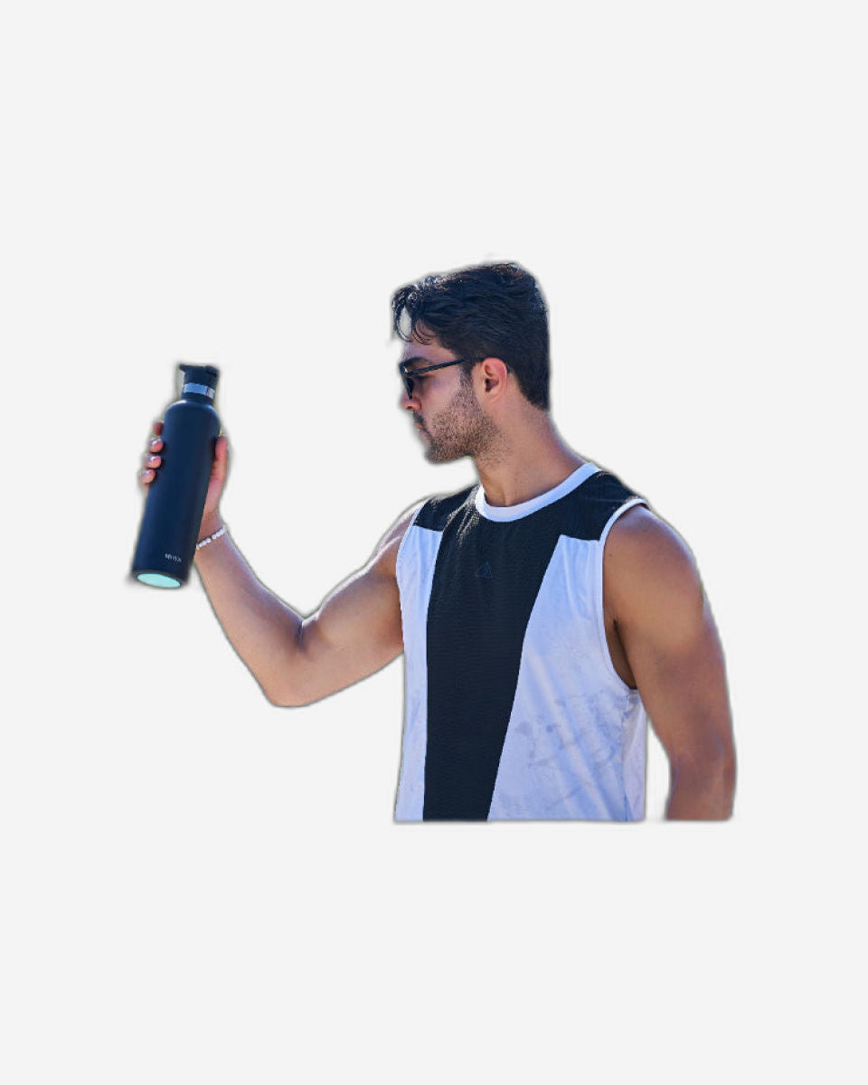 Moya "Coral Reef" 1L Insulated Sustainable Water Bottle Black