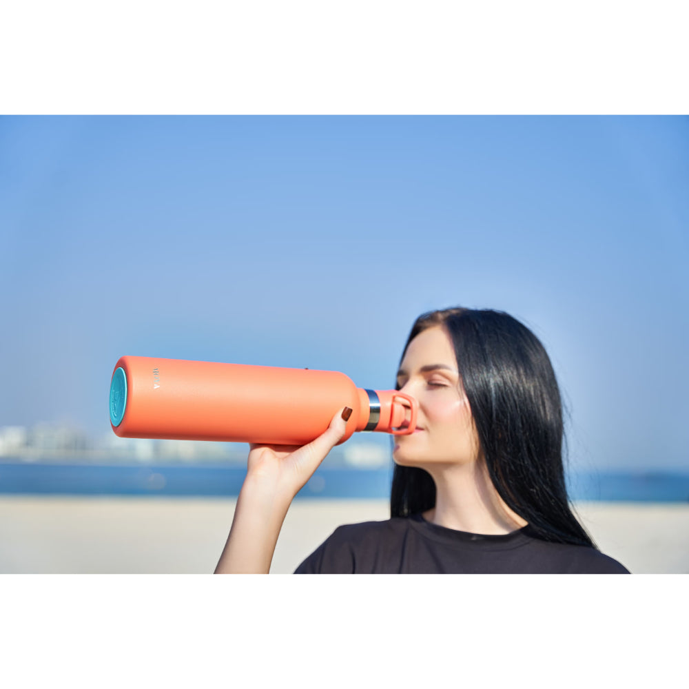 Moya "Coral Reef" 1L Insulated Sustainable Water Bottle Black