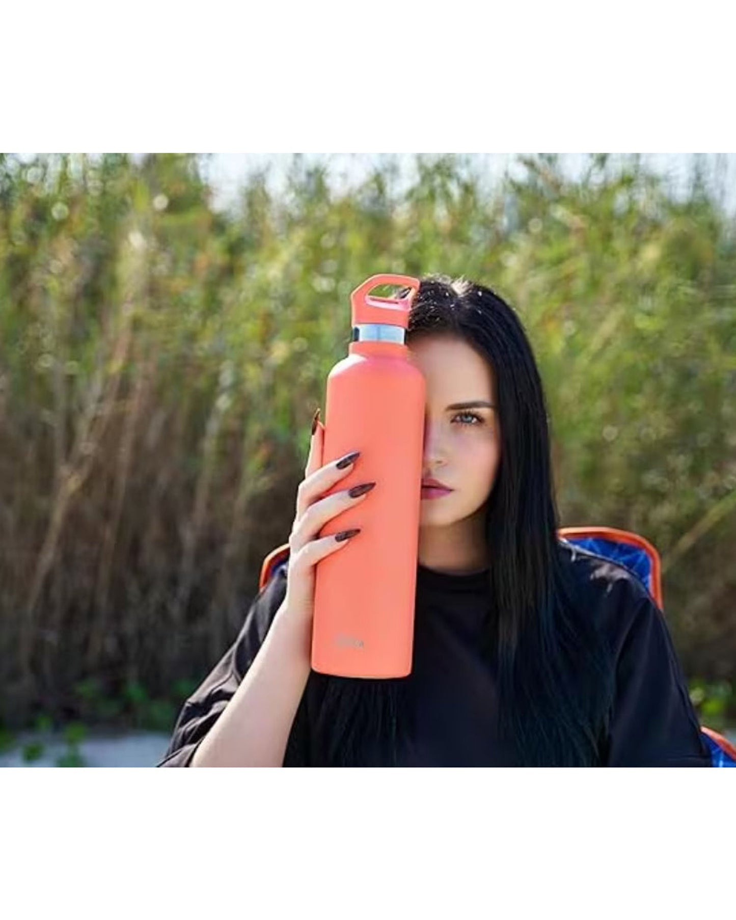 Moya "Coral Reef" 1L Insulated Sustainable Water Bottle Black
