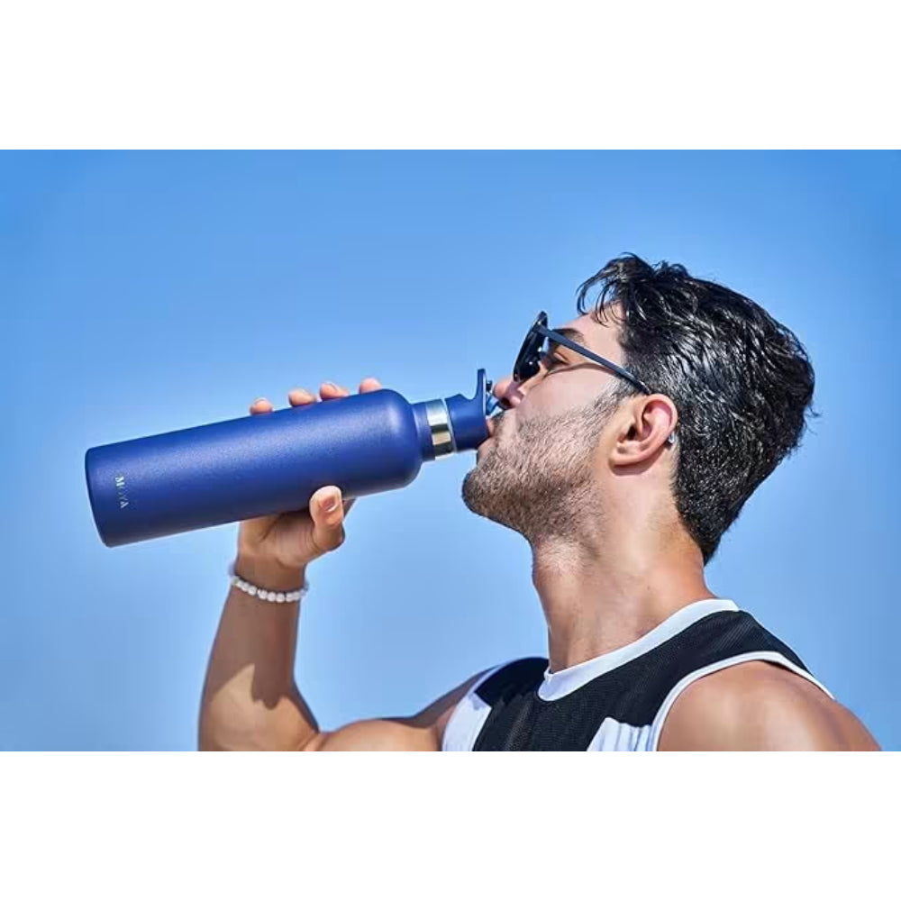 Moya "Coral Reef" 1L Insulated Sustainable Water Bottle Black