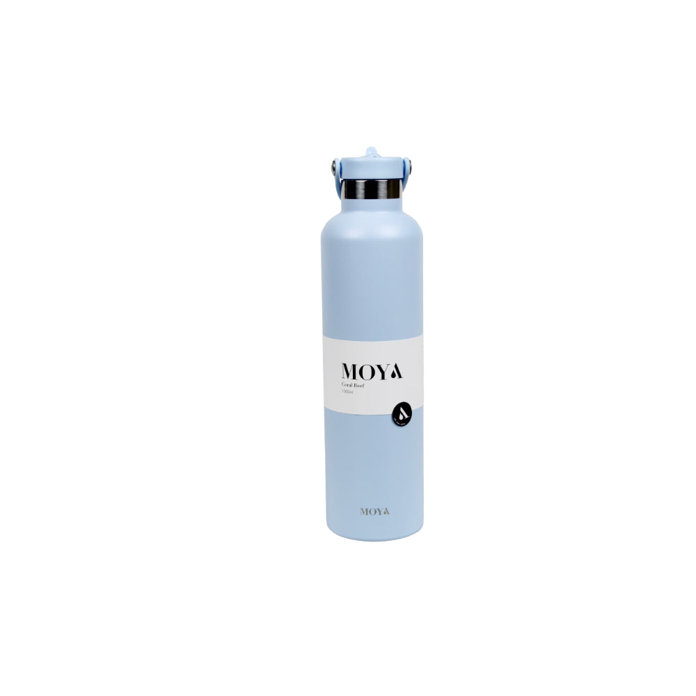 Moya "Coral Reef" 1L Insulated Sustainable Water Bottle Black