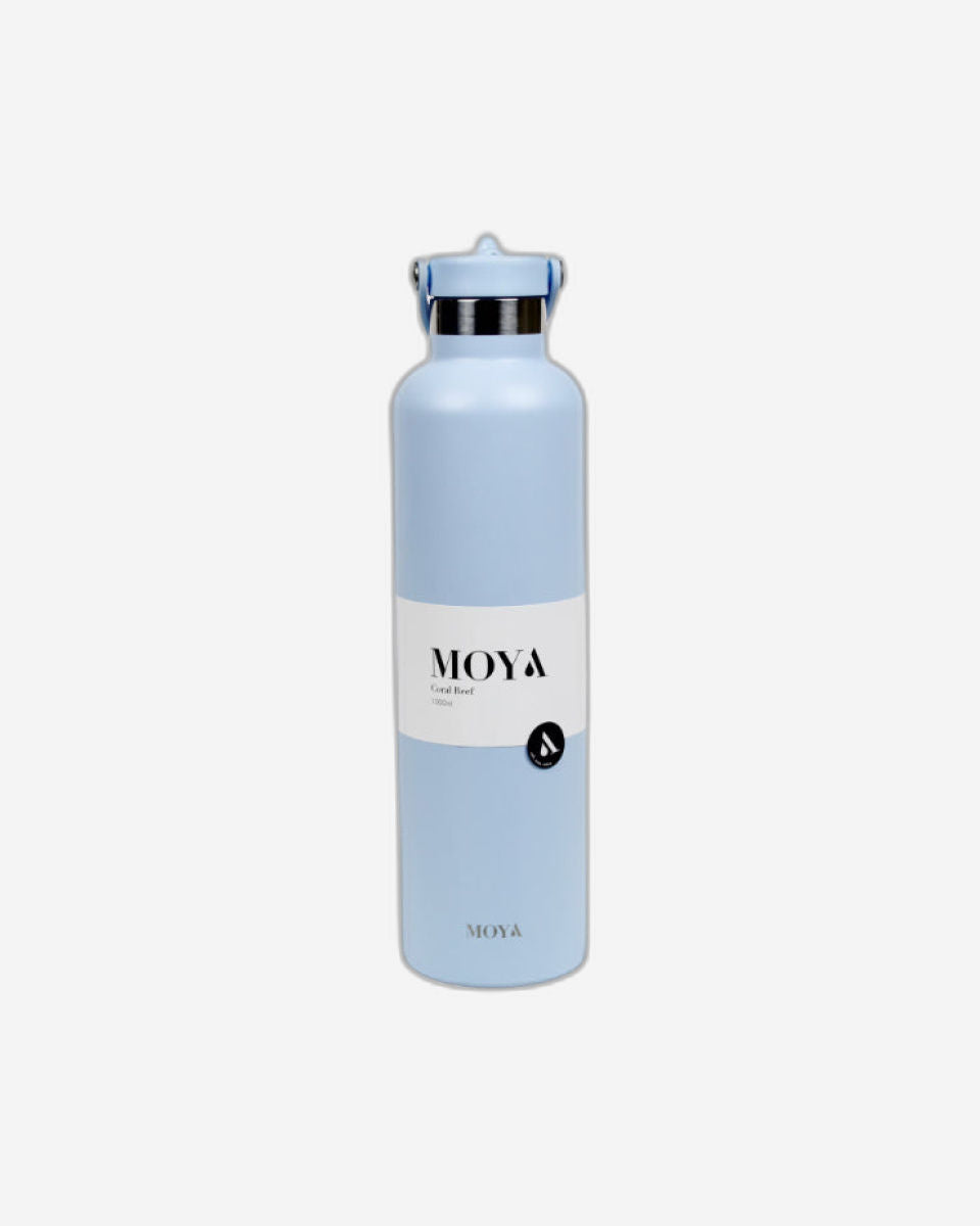 Moya "Coral Reef" 1L Insulated Sustainable Water Bottle Black