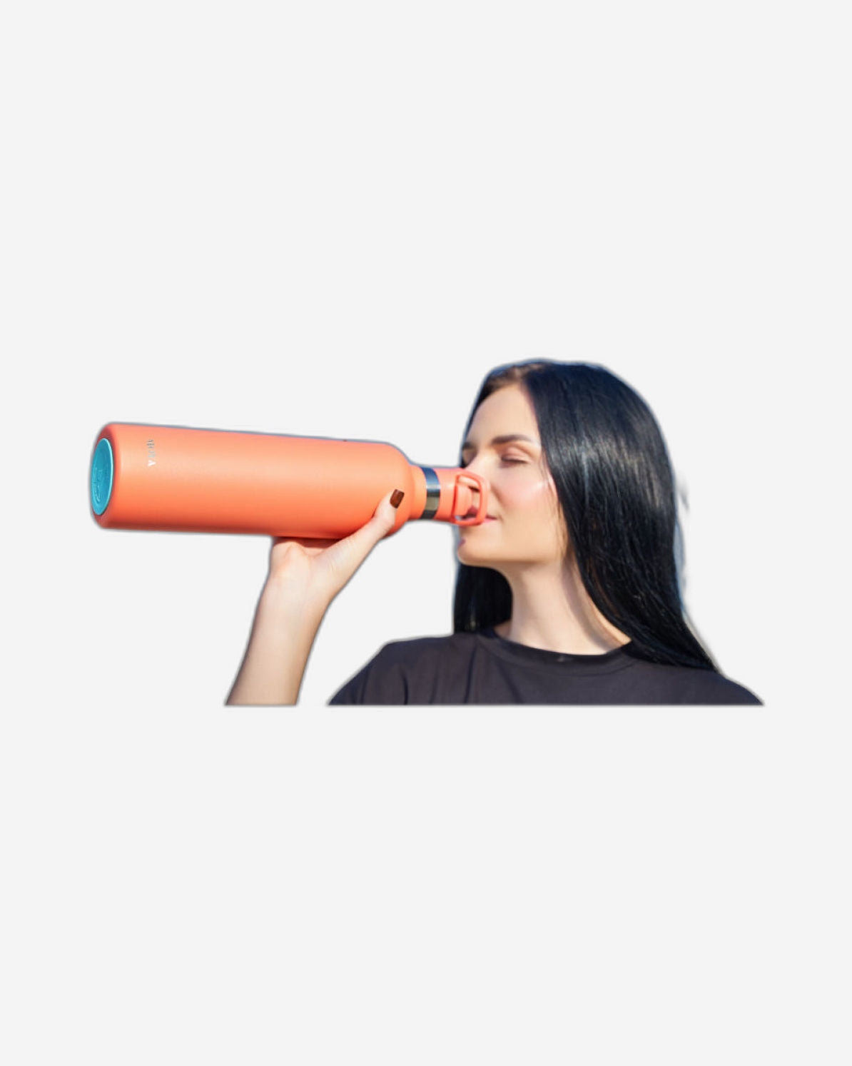 Moya "Coral Reef" 1L Insulated Sustainable Water Bottle Black