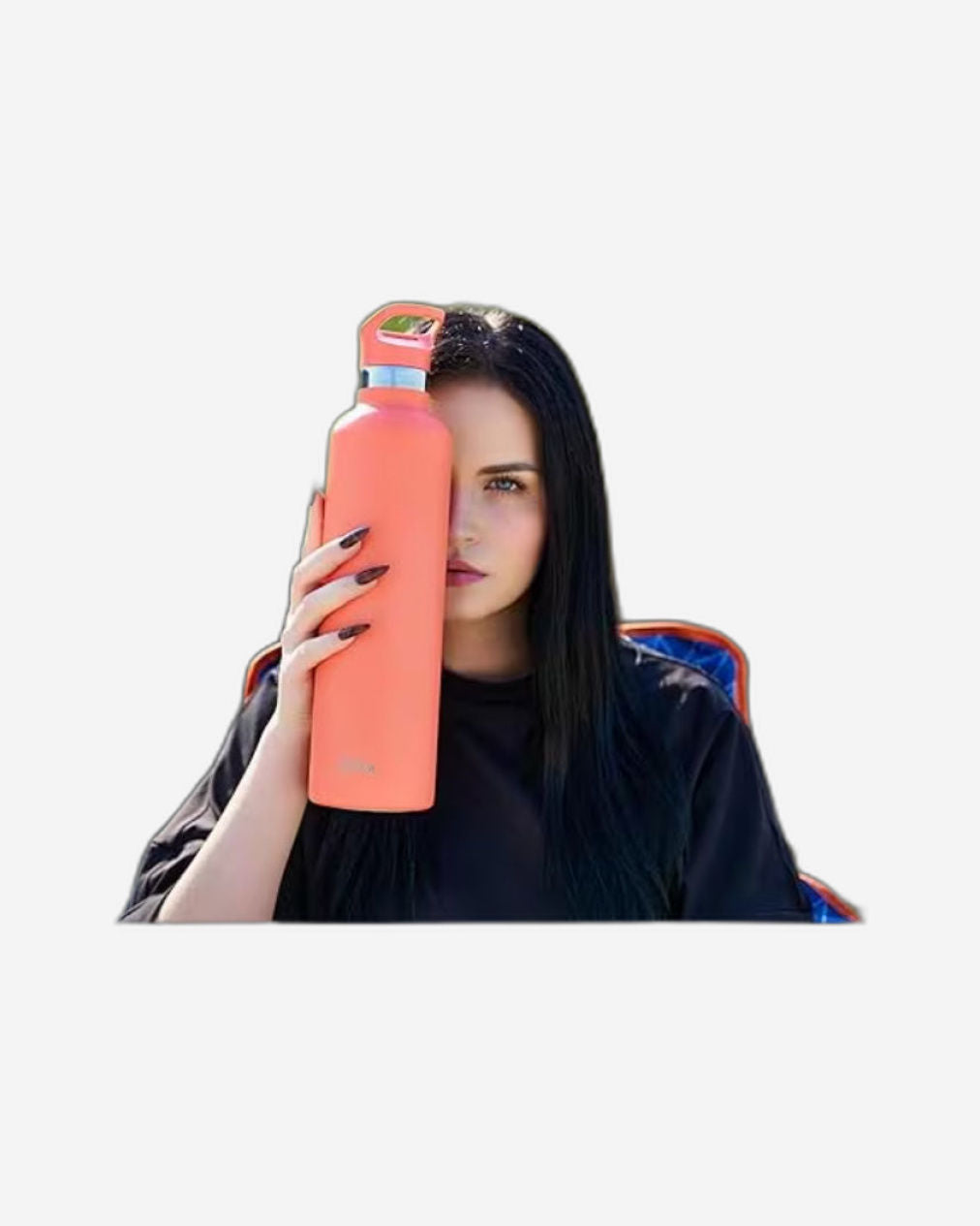 Moya "Coral Reef" 1L Insulated Sustainable Water Bottle Black