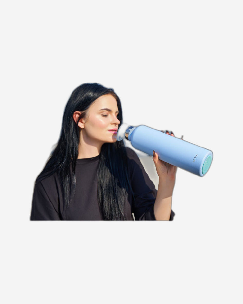 Moya "Coral Reef" 1L Insulated Sustainable Water Bottle Black