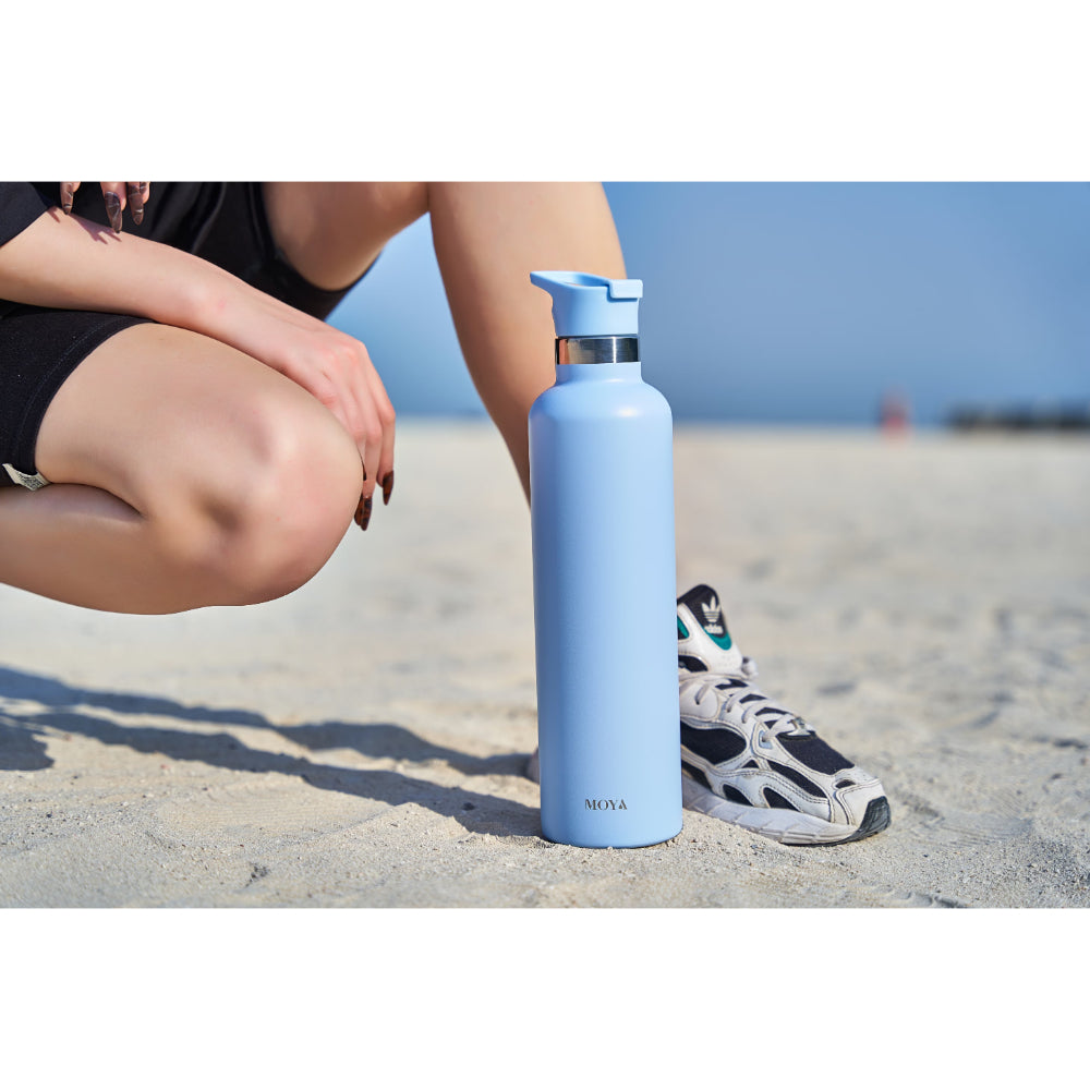 Moya "Coral Reef" 1L Insulated Sustainable Water Bottle Black