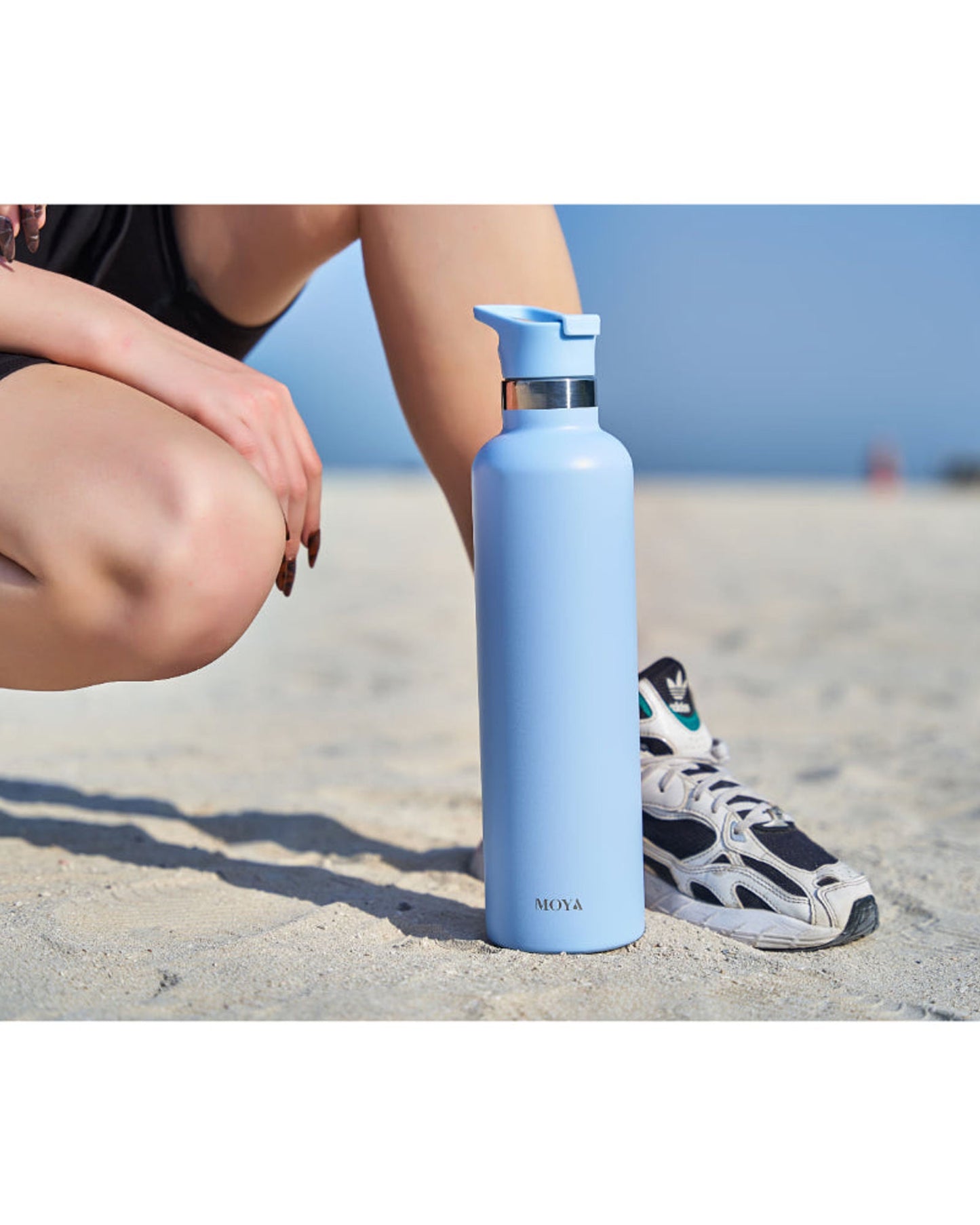 Moya "Coral Reef" 1L Insulated Sustainable Water Bottle Black