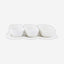 Shallow Porcelain Serving Bowl With Tray, White, 3-Piece Set