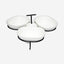 Shallow Porcelain Serving Set with Toothpick Holder and Stand, White, 3x17 cm – Elegant and Practical Serving Dish for Appetizers and Snacks