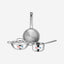 Vinod Platinum Triply Stainless Steel Cookware Set - 4 Pc, Kadai (24cm, 3.3l), Frypan (24cm, 2.2L) with Common Lid, Saucepan (16 cm, 1.6L)