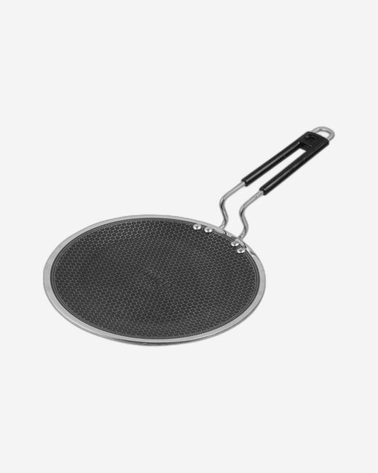 Vinod Platinum Triply Stainless Steel SAS Pro Tawa - 25cm, 4mm Thickness, Silver (Induction Friendly)