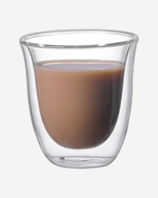 Cuisine Art High Borosilicate Glass Alda Double Wall Cup, 80ml, Set of 6