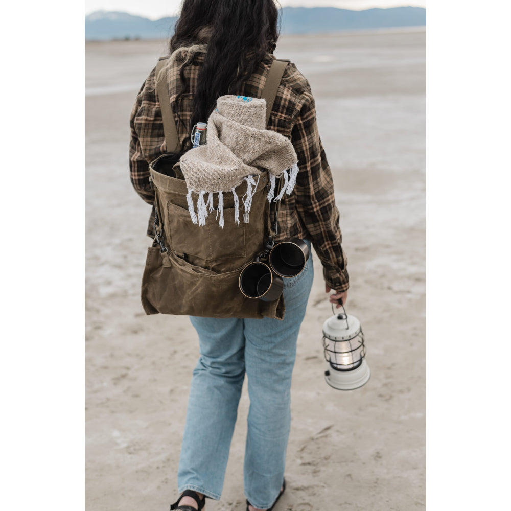 BareBones - Gathering Bag/waxed canvas (Dark Khaki)